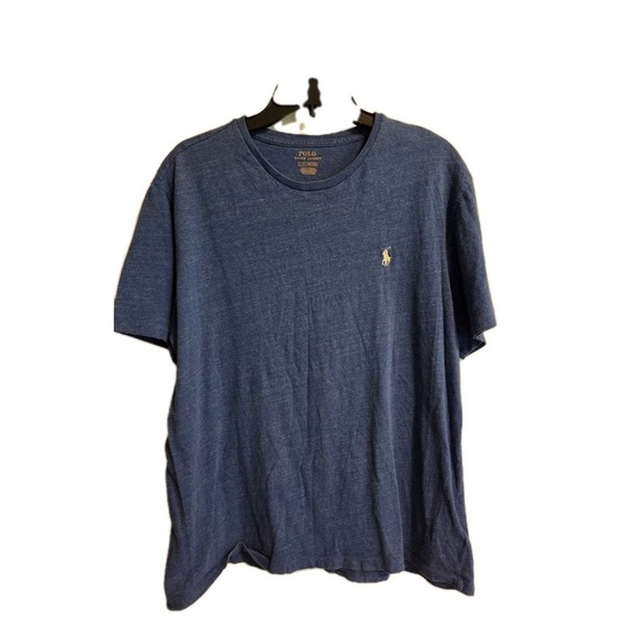 Polo Ralph Lauren Short Sleeve T-Shirt Heathered Navy Blue, Large - Picture 1 of 3